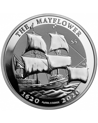 British Virgin Island 2020  THE MAYFLOWER  Silber 5 oz 