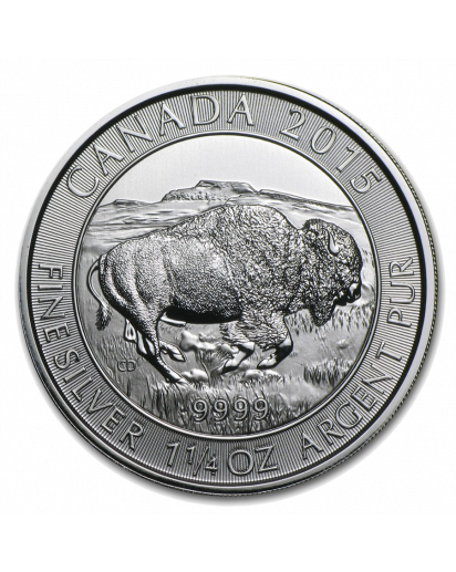 Canada 2015 Canadischer Bison  1 1/4  oz Silber