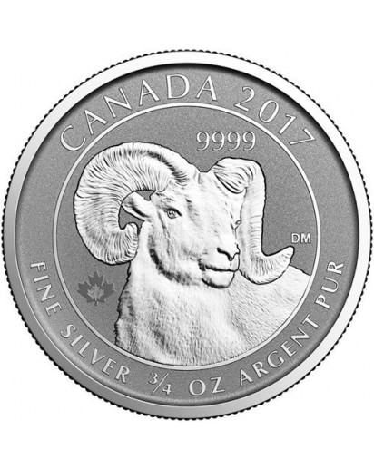 Canada 2017 Big Horn Sheep - Hornschaf  Silber 3/4 oz