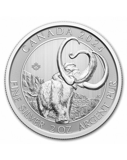 Canada 2024  WOLLMAMMUT  - Ice Age Serie  Silber 2 oz