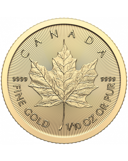 Canada 2025 Maple Leaf  Gold 1/10 oz