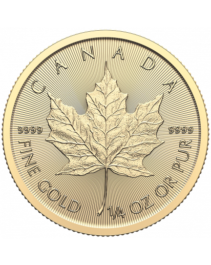 Canada 2025  Maple Leaf  Gold 1/4 oz