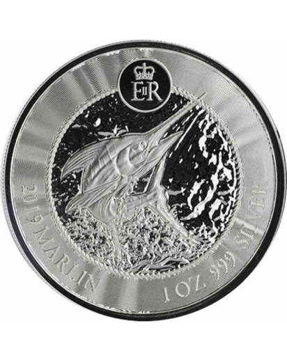 Cayman Island 2019  Blue  Marlin Speerfisch Silber 1 oz