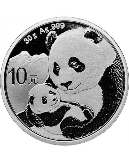 China 2019  Panda  Silber 30 g 