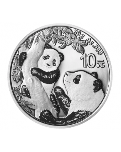 China 2021  Panda  Silber 30 g 