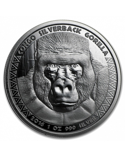Congo 2016 Gorilla Silber