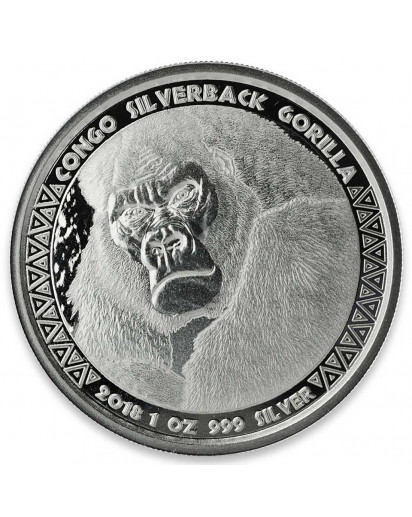 Congo 2018 Silberrücken Gorilla Silber