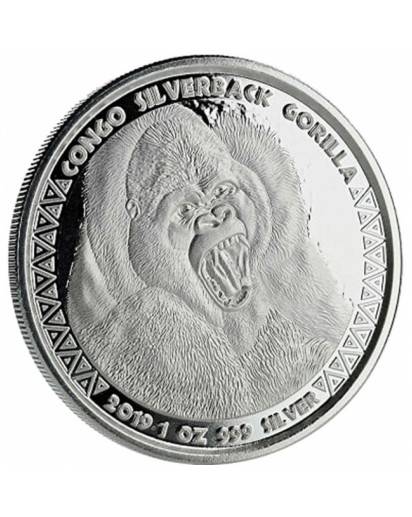 Congo 2019 Silberrücken Gorilla Silber