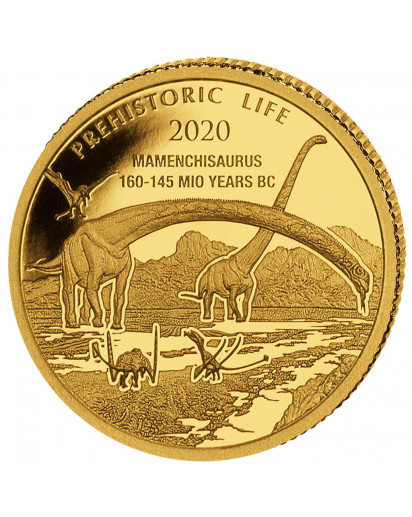 Kongo  2020 Mamenchisaurus - Dinosaurier  Gold 0,5 g   Congo