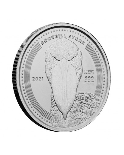 Congo 2021  Schuhschnabel - Shoebill Silber 1 oz  Kongo