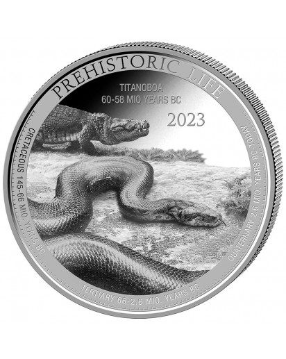 Kongo  2023 TITANOBOA  - Dinosaurier  Silber 1 oz  Congo