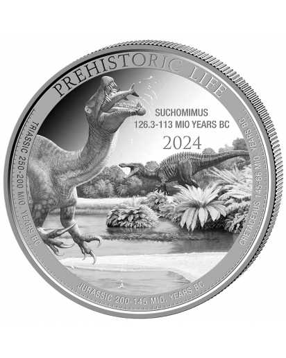 Kongo  2024 SUCHOMIMUS  - Prehistoric Life II  Silber 1 oz  Congo