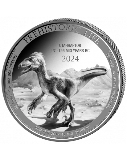 Kongo  2024 UTAHRAPTOR  - Prehistoric Life II  Silber 1 oz  Congo