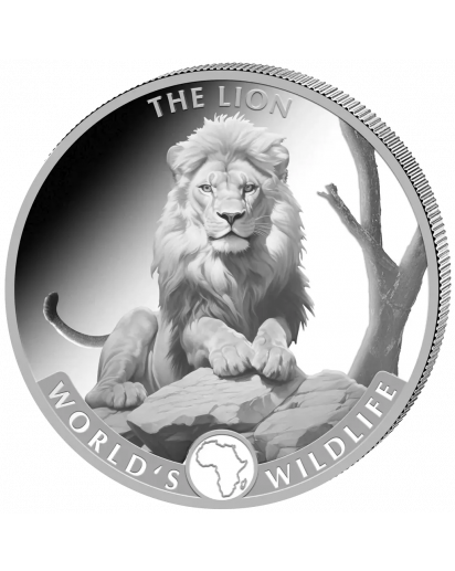 Congo 2025  LION - LÖWE  World`s Wildlife Serie Silber   1 oz - Kongo