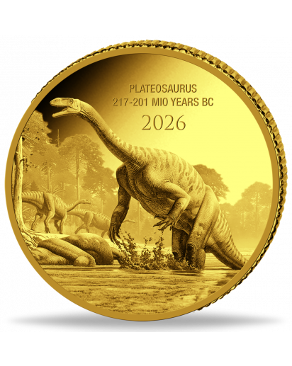Kongo  2026 PLATEOSAURUS  - Dinosaurier  Gold 0,5 g  Congo Prehistoric Life II.