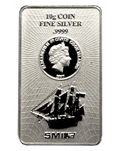 Cook Island 2017  Münzbarren   Silber 10 g