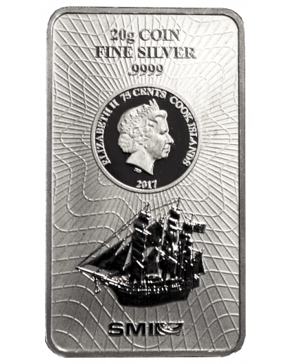 Cook Island 2017  Münzbarren   Silber 20 g