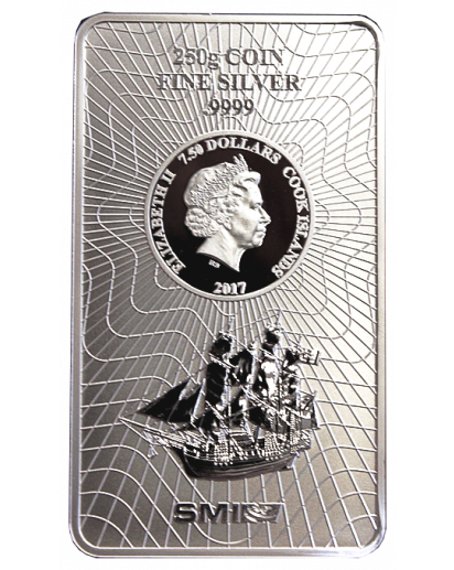 Cook Island 2017  Münzbarren   Silber  250 g