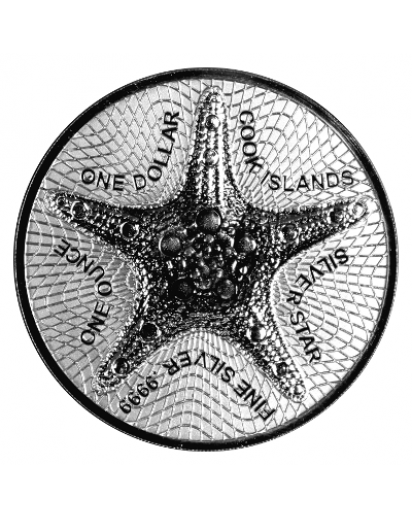 Cook Island 2022 Silver Star - Seestern Silber 1 oz
