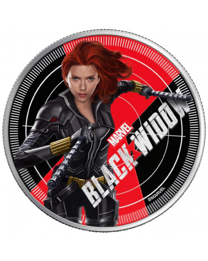 Fiji 2020 Marvel Black Widow Silber 1 oz Farbe