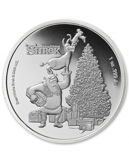 Fiji 2021   SHREK  Weihnachten Christmas Silber 1 oz   