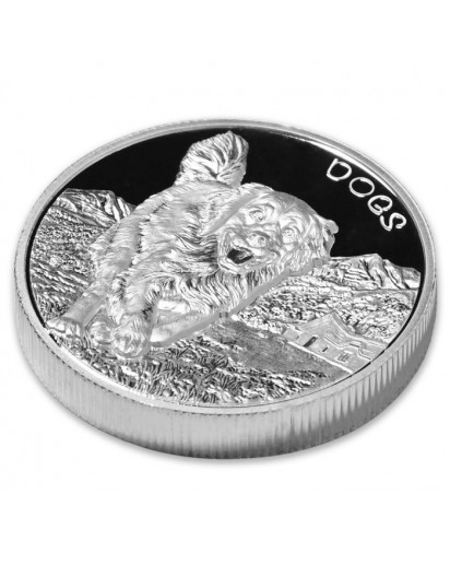 Fiji 2022  DOGS  High Relief  Silber 1 oz Fidschi Inseln