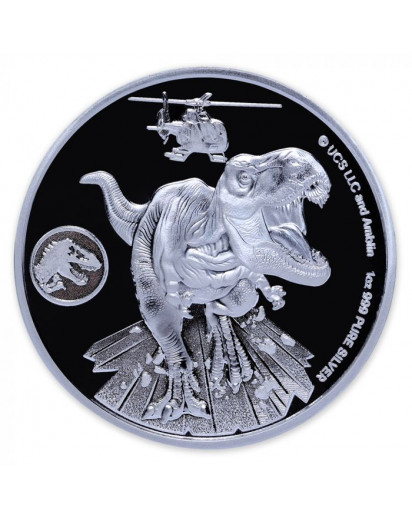 Fiji 2022  JURASSIC WORLD DOMINION Silber 1 oz Fidschi Inseln