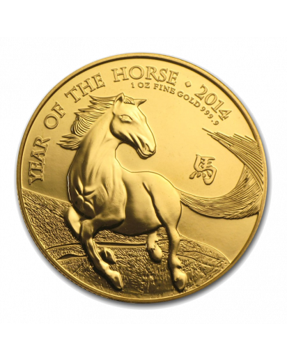 UK 2014  Jahr des Pferdes  Lunar Serie  Gold 1 oz