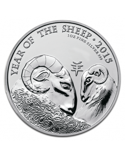 UK 2015 Lunar Schaf - Ziege  1 oz Silber