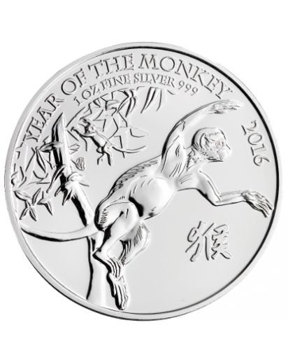 UK 2016 Lunar Affe 1 oz Silber