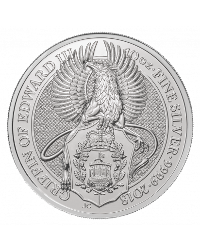 GB 2018   Queens Beast  Griffin - Greif Silber 10 oz