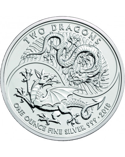GB 2018  Two Dragons  Silber 1 oz