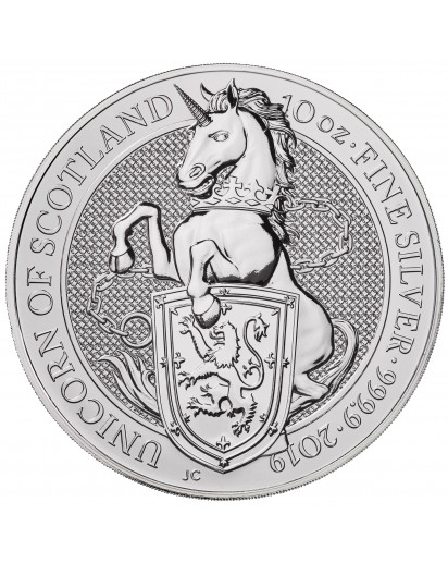 GB 2019   Queens Beast  Unicorn - Einhorn Silber 10 oz