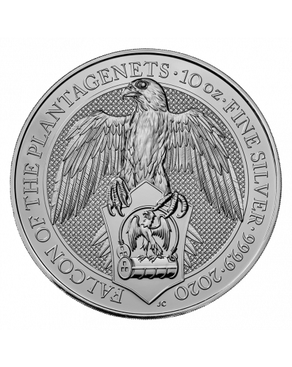 GB 2020   Queens Beast  Falcon of the Plantagenets Silber 10 oz