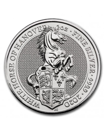 GB 2020   Queens Beast  The White Horse of Hannover  Silber 2 oz  