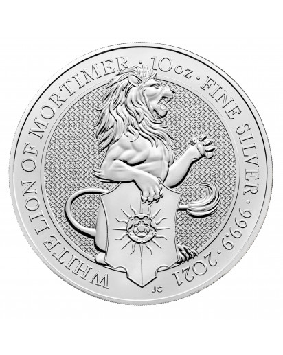 GB 2021   Queens Beast  White Lion of Mortimer  Silber 10 oz
