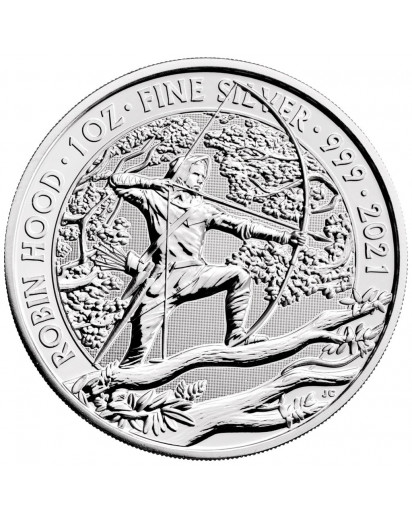 Großbritannien 2021  Robin Hood - Myths and Legends Silber 1 oz