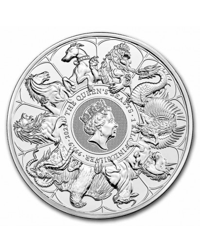 GB 2021   Queens Beast  COMPLETER COIN  Silber 1 Kilo