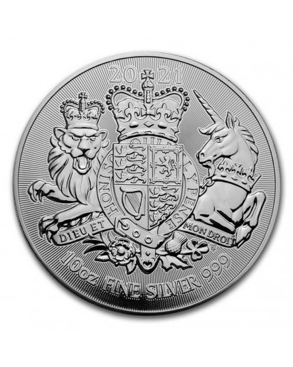 Großbritannien 2021  The Royal Arms  10 oz  Silber