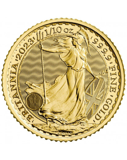 Großbritannien 2023  Britannia CHARLES III. Gold 1/10 oz