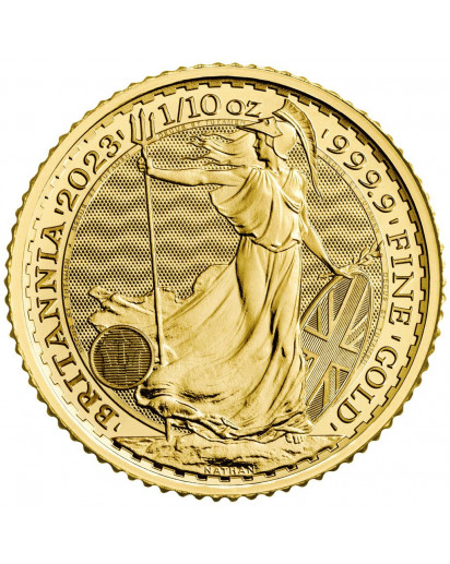 Großbritannien 2023  Britannia CHARLES III. Gold 1/10 oz