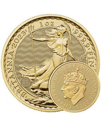 Großbritannien 2023  BRITANNIA  KRÖNUNG CHARLES III. Gold 1 oz