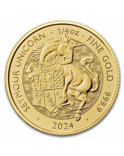 GB 2024 The Tudor Beast Seymour Unicorn  Gold 1/4 oz   