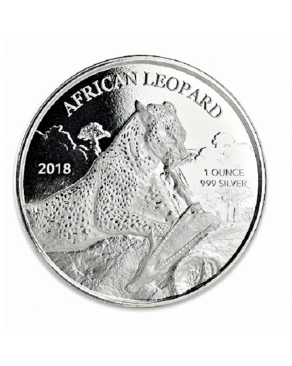Ghana 2018  Leopard Silber 1 oz
