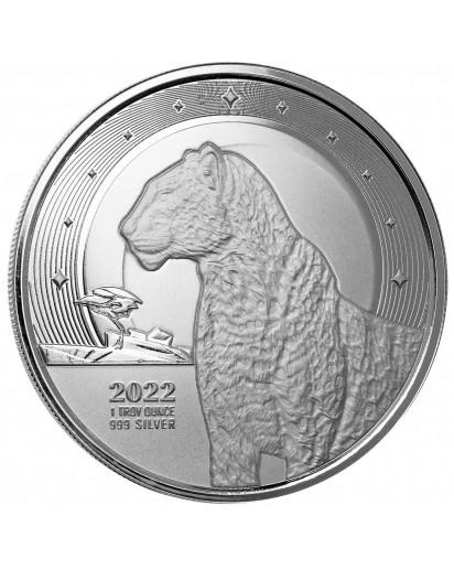 Ghana 2022  Leopard Silber 1 oz