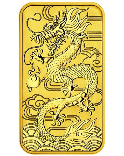 Australien 2018  Rectangle Dragon - Drache Goldmünze - Münzbarren 1 oz