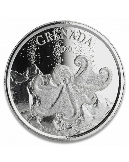 Grenada 2020  Octopus - Diving Paradise  EC8 Serie Silber 1 oz