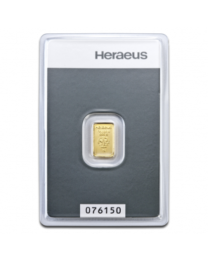 GOLDBARREN  1 g   Heraeus im Blister