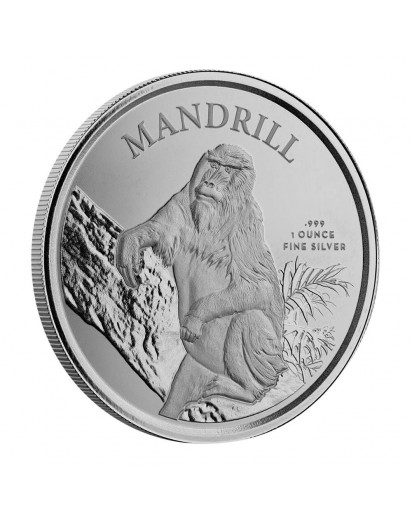 Kamerun 2021  Cameroon Mandrill Silber 1 oz  