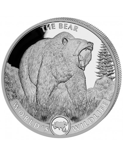 Congo 2022 Der Bär  - World`s Wildlife Serie Silber   1 oz - Kongo